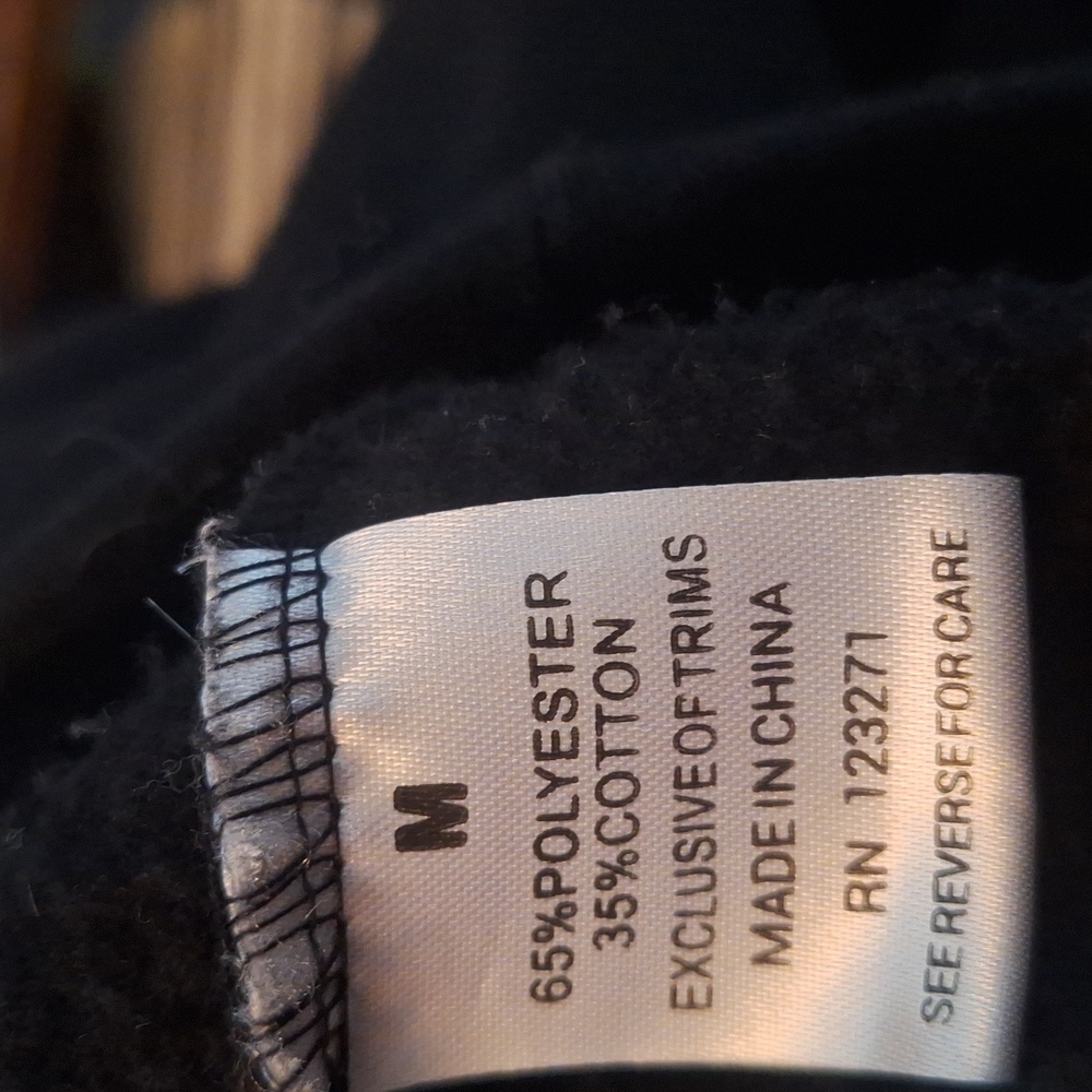 Orange Kiss Black Sweatshirt W/Butterfly, Hooded with Tie. Size Med - Picture 9 of 9